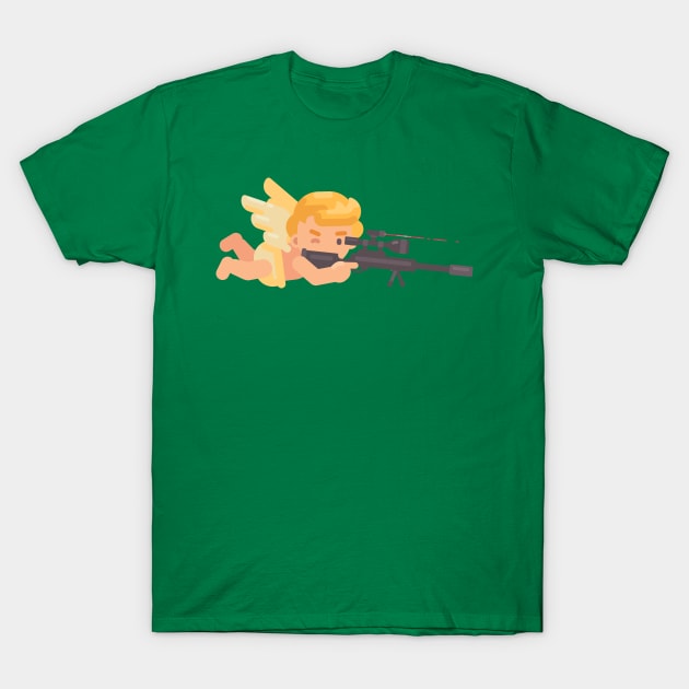 Cupid Sniper T-Shirt by IvanDubovik